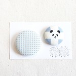 ★くるみボタンブローチ★