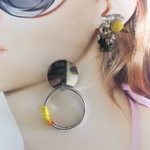 アシンメトリーブルドッグ✖️yellow ピアス