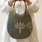 oval bag *⚮* ミナペルホネンファブリック ringo *⚮*
