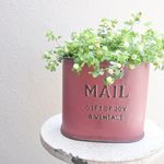 「幸せの黄色のクローバー」のブリキ鉢植え