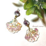 400円☆レジン貝殻(ピンク)のピアスのピアス/イヤリング