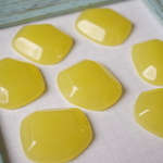 New！４個★大きめ　アクリルカボション　lemonゼリー　大ぶり