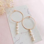 フープ淡水パール pierce／earring