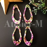 A812 Flower color Curveチャーム(4個)