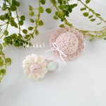 夏色set♡ひまわりと麦わら帽子のヘアクリップ（ベビー、キッズ）