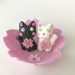 金目銀目の 福招きねこさん (桜) ②