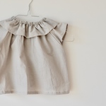 *size 120* 半袖フリルスモック light gray  