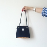 【受注生産】2way canvas mini bag（ブラック）