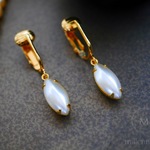 ヴィンテージビジューのイヤリング pearl n
