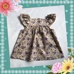 リバティフリル袖ブラウス