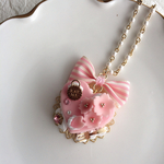 桜ハートケーキ♡バッグチャームorネックレス