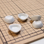 送料無料！陶器 【W-10】ミニチュア三角小鉢白(小)、和皿、ミニチュアフード、和食などに