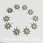 【再入荷】★10個★太陽　サン  チャーム アンティークシルバー  sun antique silver charm