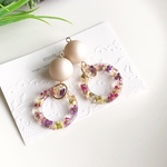押し花　La petite fleur　ピアス／イヤリング　No.５