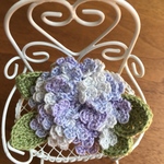 レース糸の紫陽花ブローチ