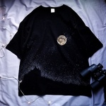 受注製作  手描き  moon night ビッグシルエットtシャツ　men's