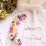 ⑤リースの押し花iPhone5/5sケース