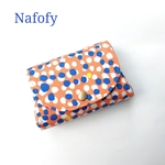 【受注製作】USA生地☆Dot coral★コロンとミニ財布