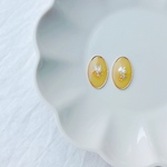 シェルパール・イエローカラー【ピアス・イヤリング】