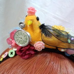 SALE!!　おしゃれな小鳥と　いろいろなお花とぼたんのカチューシャ