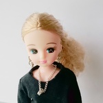 リカちゃん シルバーリングのピアス、ネックレス