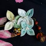 紫陽花かんざし　つまみ細工　浴衣