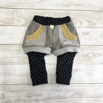 【プ様ご依頼品】size80☆ヒッコリーデニムフェイクレイヤードパンツ