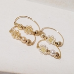【猫足型リング】*◌ 🌼小花パールの2連ファランジリング🌼 ◌*｡