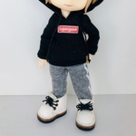 オビツ11サイズ プリントパーカー(黒Supergeek)