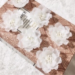 ＊再入荷＊パール付き 立体 フラワー 花 モチーフ パーツ 白 BK190520 ハンドメイド 手芸 素材 材料 DIY