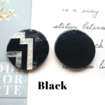 【予約販売】：2pieces： import geometrical plate〈ブラック〉