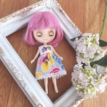 再販☆*。送料無料❤︎ビオラのワンピース(プチブライスサイズ)