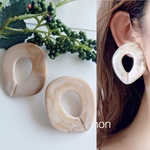 アクリル スクエア 大ぶり ピアス/イヤリング