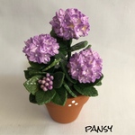 樹脂粘土のアジサイの花    ミニチュア
