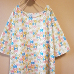 ちょうちょ　ワンピース　水色