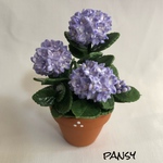 樹脂粘土のアジサイの花    ミニチュア