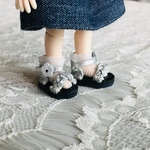 ミニチュア靴 オビツ11サンダル  シルバー