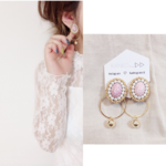 数量限定再販♡刺繍デザイン【薄ピンクパール2way】