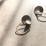 hammered pierce -earring-