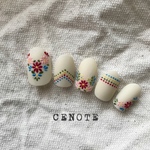 *刺繍フラワー* ネイルチップ