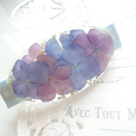 クリスタルフラワーバレッタ（紫陽花）ラベンダーブルー（再販）