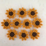 ひまわり☆お花☆モチーフ☆レース編み☆