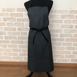 ブラックデニム 大人 エプロン