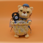 あみぐるみ☆エキゾな猫Peru#74☆トートバッグ小物入れ付き