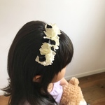 お花畑のカチューシャ  モノトーン
