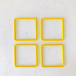 Yellow Rubber Square Parts
