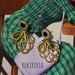 RUKIRIRIA #286 メタルピアス ゴールドピアス 大ぶりピアス 大ぶりイヤリング 