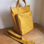 受注製作　3way hachi工房 帆布リュック　マスタード