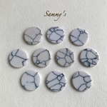 天然石風 カボション ホワイト Sサイズ 12mm 10個set