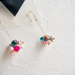  線香花火ピアス(カラフルタイプ)